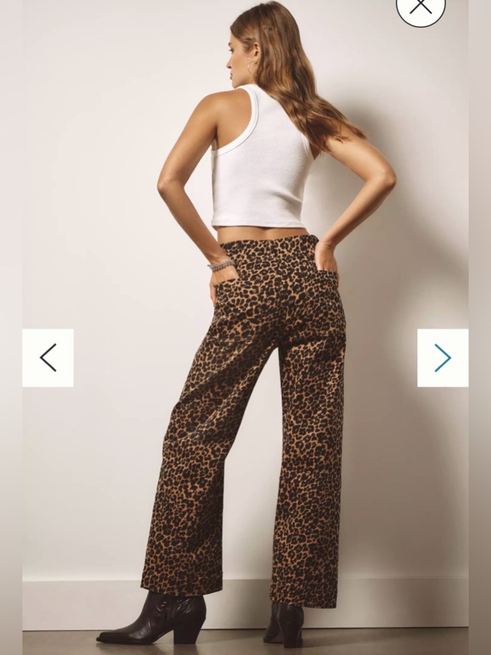 Anthropologie The Colette High-Rise Wide-Leg Jeans Neutral Full Length 29 NWT - Picture 2 of 6
